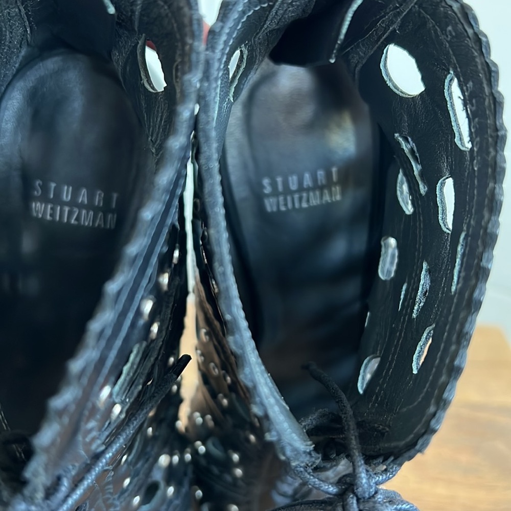 Studded Stuart Weitzman Booties. - Picture 9 of 17